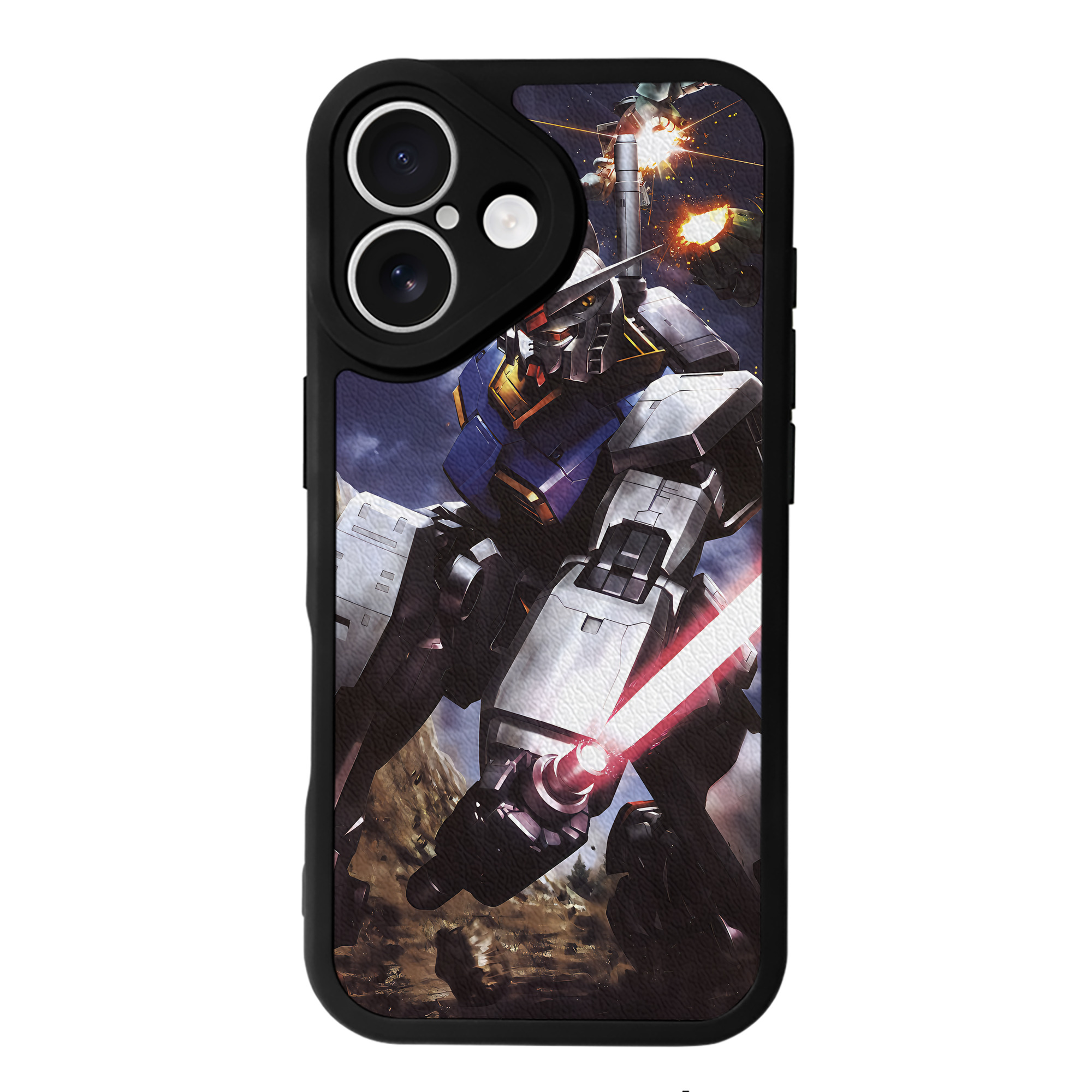 （画像用） 機動戦士ガンダム Mobile Suit Gundam 【iPhone 16シリーズ対応】シリコンスマホケース（レザー調） 材質：シリコン